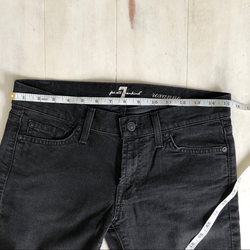 7 for all Mankind Roxanne black jeans size 27 - Picture 5 of 8
